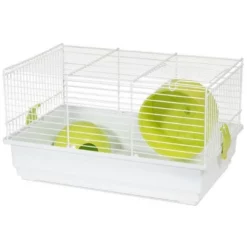 Κλουβί Voltrega για Χάμστερ 913B 39x25,5x22cm Λαχανί με λευκή βάση