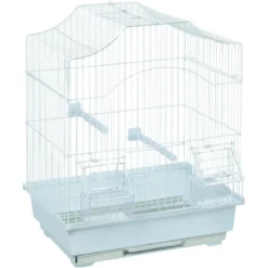 Κλουβί Flamingo Bird Cage Lampung White για μικρά Πουλιά 30 X 22.5 X 38 Cm