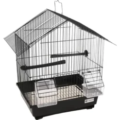 Κλουβί Flamingo Bird Cage Lombok 1 Black για μικρά Πουλιά 36,5 X 25,5 X 38 Cm