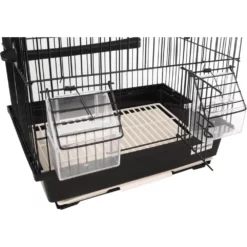 Κλουβί Flamingo Bird Cage Lombok 1 Black για μικρά Πουλιά 36,5 X 25,5 X 38 Cm -Προμήθειες Για Κατοικίδια Κατάστημα πωλήσεων 110215 D 02 1000x1000w