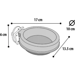Πλαστικό Μπολ φαγητού ή νερού Flamingo Kerry Round 300ml Γκρι -Προμήθειες Για Κατοικίδια Κατάστημα πωλήσεων 519651 3 petshop88 1000x1000w