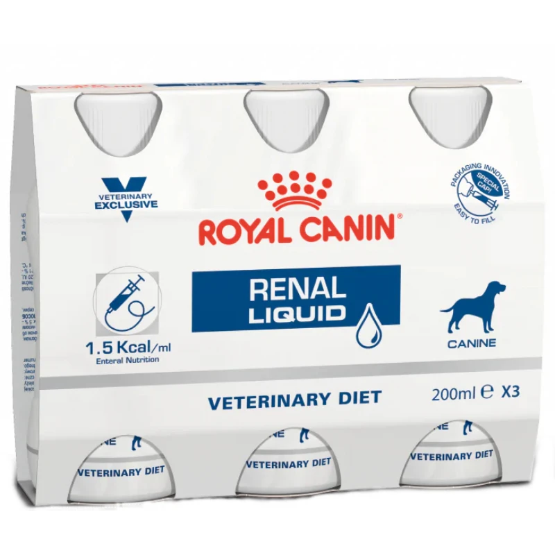 Royal Canin Renal Liquid 3x200ml για σκύλους 3 Royal Canin Renal Liquid 3x200ml για σκύλους