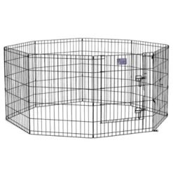 Συρμάτινο Πάρκο Εκπαίδευσης Midwest 8 Πάνελς των 61cm X 76cm Μαύρο