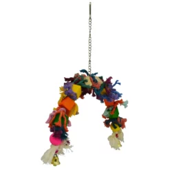OEM Παιχνίδι για πουλιά Prince Wooden Rope Bird Toy Rainbow