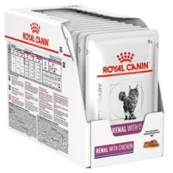 Royal Canin Diet Cat Renal με Κοτόπουλο 12x85gr (12 Τεμάχια) -Προμήθειες Για Κατοικίδια Κατάστημα πωλήσεων large 76700912 RC VET CAT RENAL CHK 85GX12203201 1000x1000h